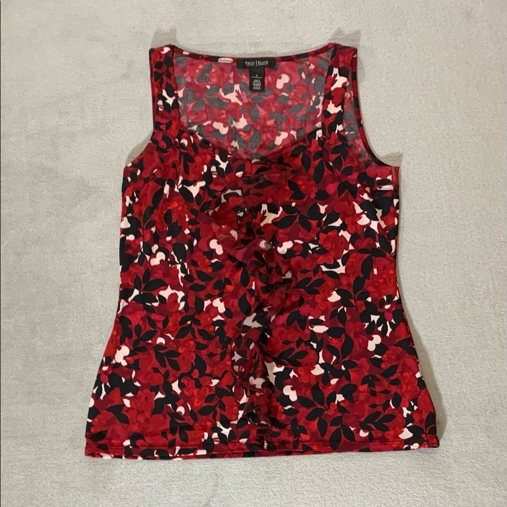 WHBM | Tank Blouse | Ruffle Front